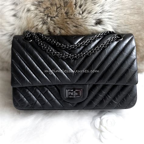 chanel so black reissue chevron|So Black Chevron vs Black Reissue RHW .